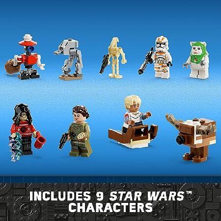 LEGO Star Wars 2023 Advent Calendar 75366 Christmas Holiday Countdown Gift Idea with 9 Star Wars Characters and 15 Mini Building Toys， Discover New Ex