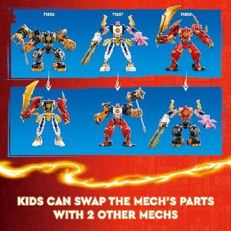 LEGO NINJAGO コールのエレメンタルアースメカミニ忍者おもちゃ カスタマイズ可能なアクションフィギュア アドベンチャートイ コールと狼の戦士ミニフィギュア付_2