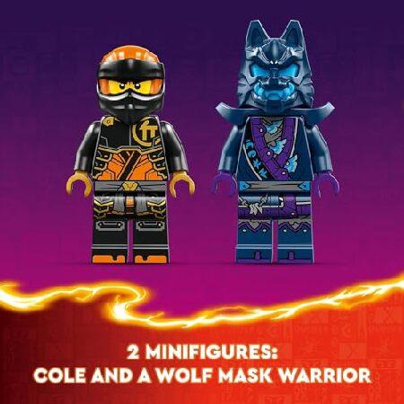 LEGO NINJAGO コールのエレメンタルアースメカミニ忍者おもちゃ カスタマイズ可能なアクションフィギュア アドベンチャートイ コールと狼の戦士ミニフィギュア付_3