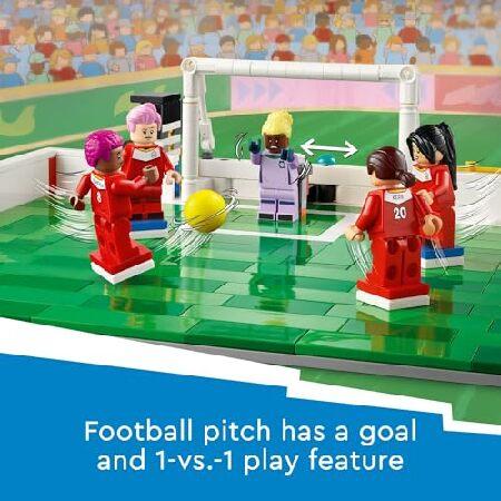 レゴ(LEGO) 遊びのアイコンサッカーおもちゃ。女の子と男の子向けの詳細な組み立てセット。15体のミニフィギュア付き。フィールド、スタンド、作業用スコアボー_2