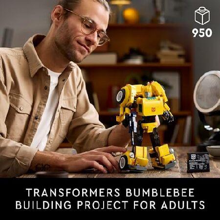 LEGO Icons Transformers Bumblebee Action Figure， Collectible Robot Gift for Adults， Movie Themed Model Building Set for Sci-Fi Enthusiasts and Transfo_1