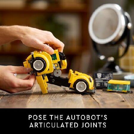 LEGO Icons Transformers Bumblebee Action Figure， Collectible Robot Gift for Adults， Movie Themed Model Building Set for Sci-Fi Enthusiasts and Transfo_4