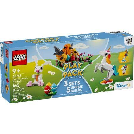 LEGO 66783 Colorful Animals Play Pack， 5 in 1 Box: Easter Bunny， Unicorn Toy， Seahorse Toy， Peacock Toy， and Birds in a Nest， Easter Basket Stuffer fo_1