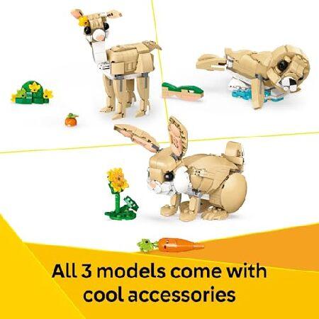 LEGO Creator 3 in 1 Cute Bunny Toy - Building Toy Set with 3 Build Options， Bunny， Seal， or Llama - Animal Figures for Kids， Girls and Boys， Ages 8+ -_3