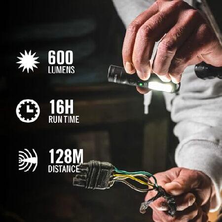 Coast KL35R 600ルーメン 充電式LEDポケット懐中電灯 レッドライト付き