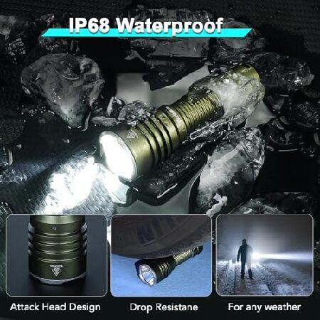 Wurkkos TS23 Tactical Flashlight,5000 High Lumens Rechargeable