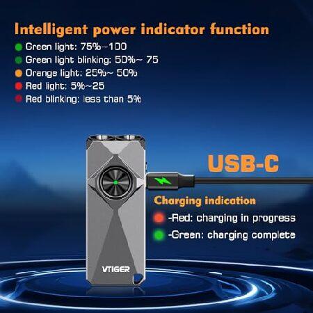 VTIGER K1キーホルダー懐中電灯、800ルーメンポータブルフラット