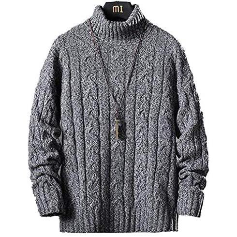 セーター メンズ 冬服 厚手 タートルネック カラーマッチング ニットセーター 暖かい カジュアル セーター 春秋冬 防寒 ブラック Xl 訳あり商品