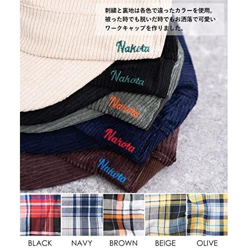 Nakota ナコタ コーデュロイ コットンリブ ワークキャップ 帽子 メンズ レディース 冬 大きいサイズ ブラウン Free Size 新品同様