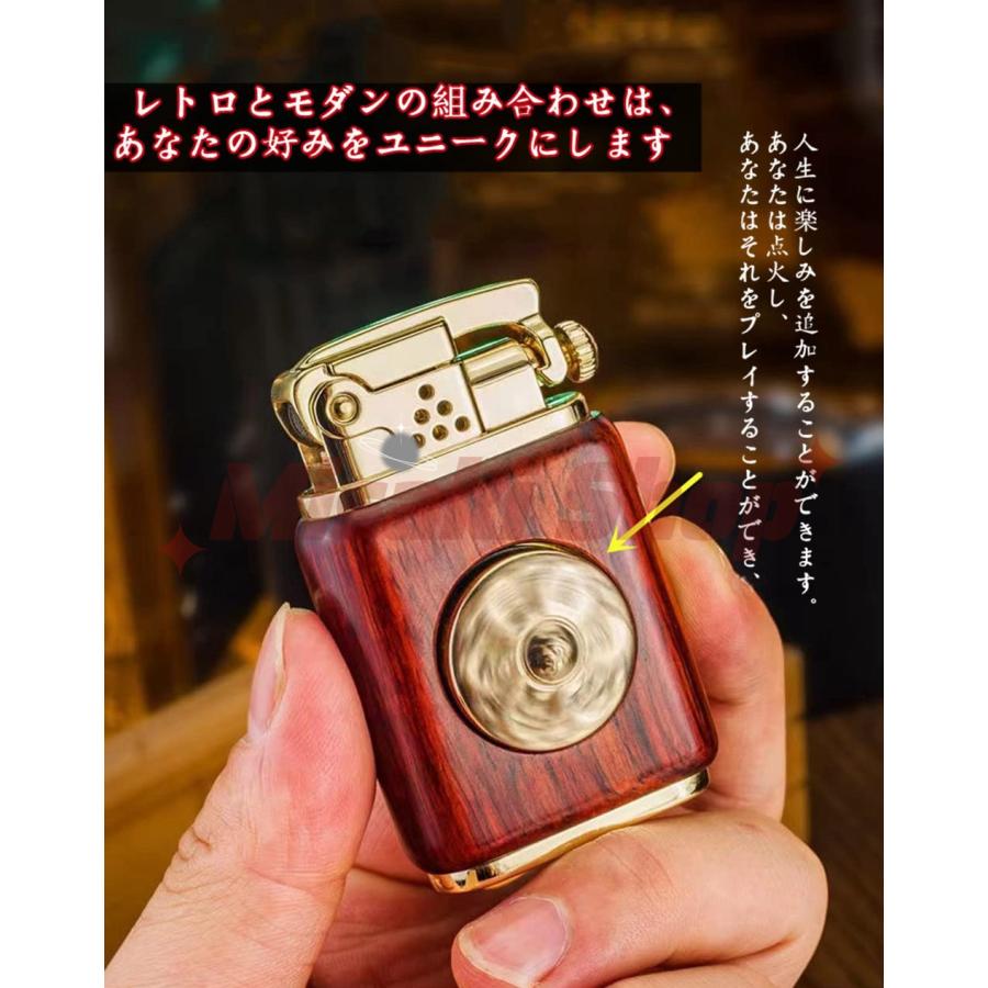 着火石付き&防風】オイルライター レトロライター 密閉性良い 押すと