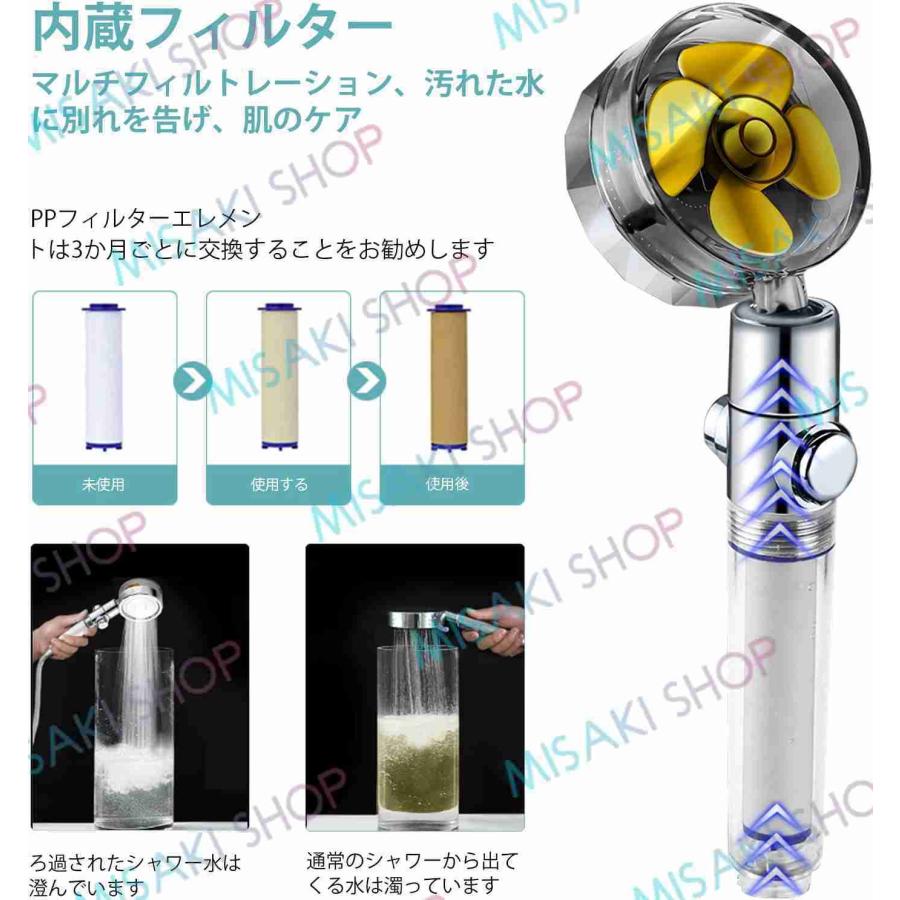 在庫一掃】極細水流 シャワーヘッド ミスト マイクロナノバブル 360