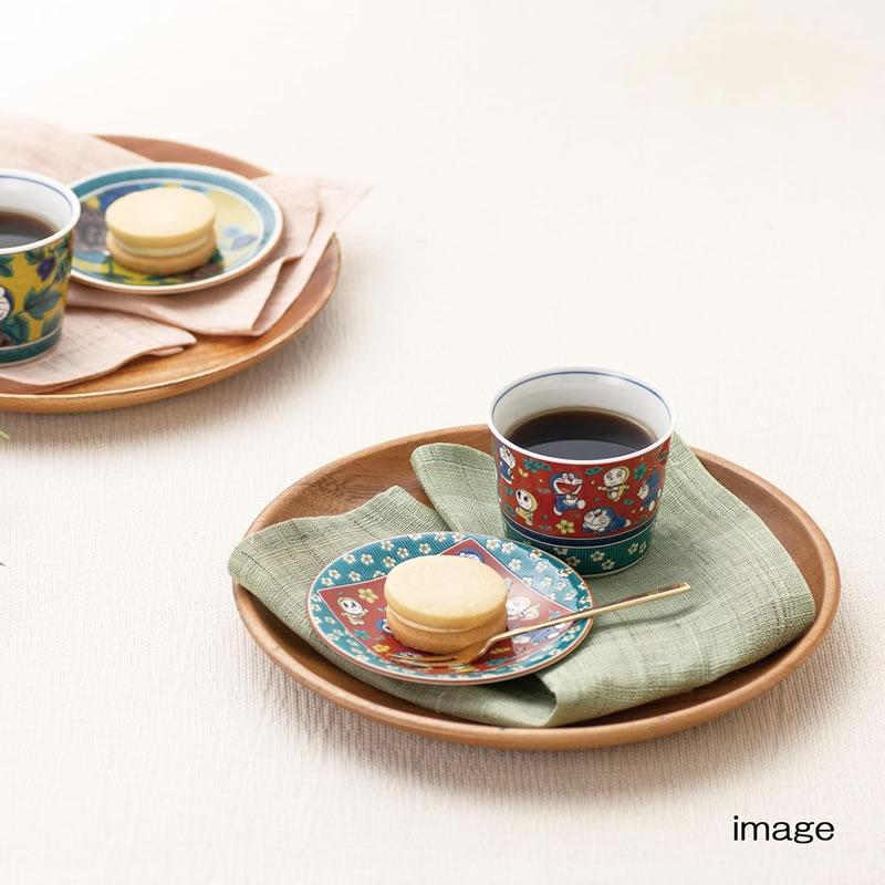 陶器時代物、茶碗茶皿セット 金正陶器 ドラえもん 九谷焼 時代画風シリーズ そばちょこ 茶碗 湯のみ