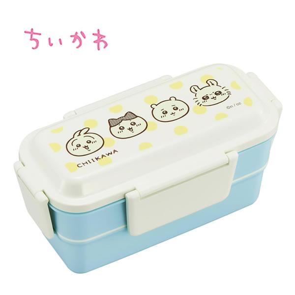未使用　非売品　ちいかわ　ランチボックス　弁当箱　ハチワレ　うさぎ　プラコップ ちいかわ ランチボックス 2段 8323 OSK ハチワレ うさぎ CHIIKAWA お