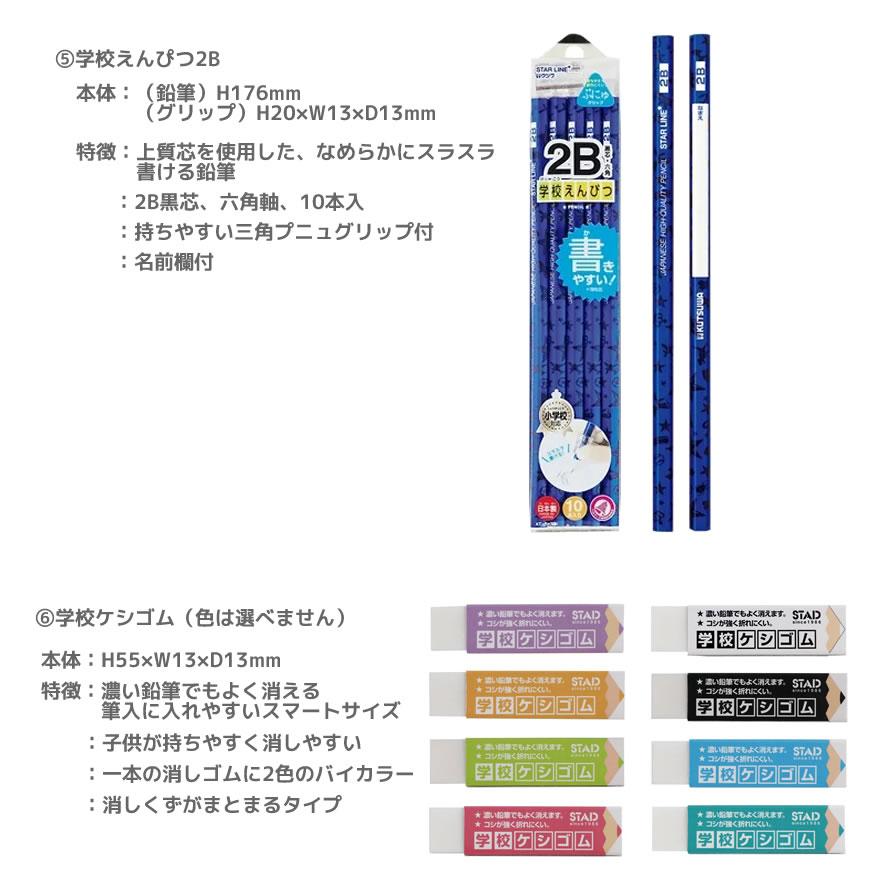 クツワ（KUTSUWA） 文具セット シンプル ネイビー 紺 無地 男の子 556