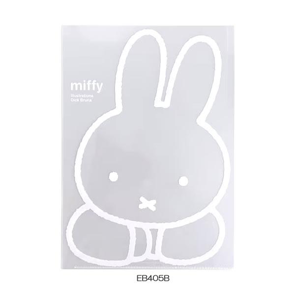 クツワ（KUTSUWA） ミッフィー A4 クリアホルダー 3ポケット ホワイト