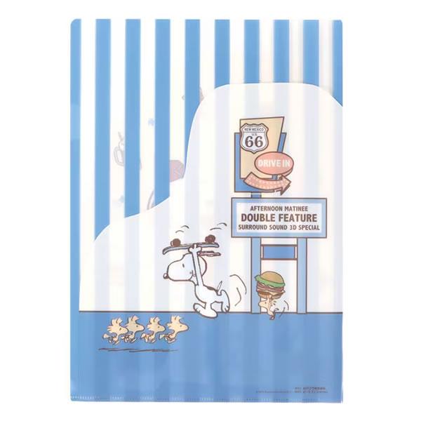 クツワ（KUTSUWA） スヌーピー ダイナー A4 クリアホルダー アメリカン