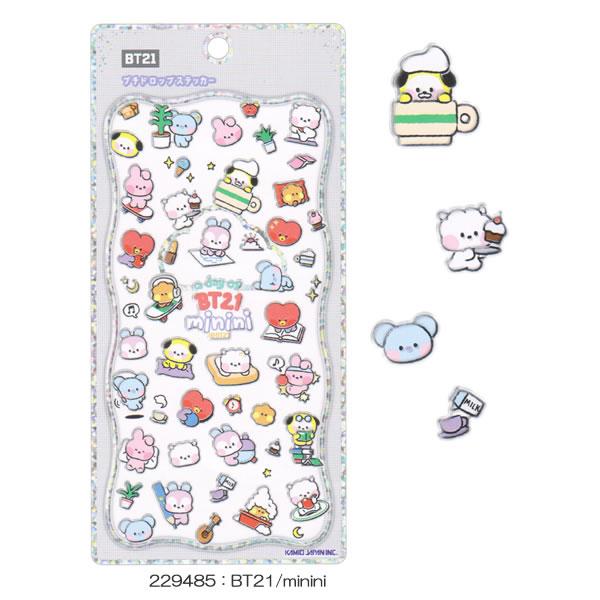 BT21 プチ ドロップステッカー BTS カミオジャパン 韓国 シール 可愛い