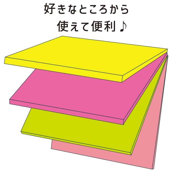 すみっコぐらし 蛍光スクエア付箋メモ ホテルニューすみっコ 3270 サンエックス 目立つ 付箋 伝言 メモ かわいい MH17603｜penport｜02