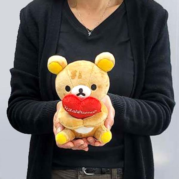 San-X リラックマ 卓上リラックマ ハート ぬいぐるみ 9577