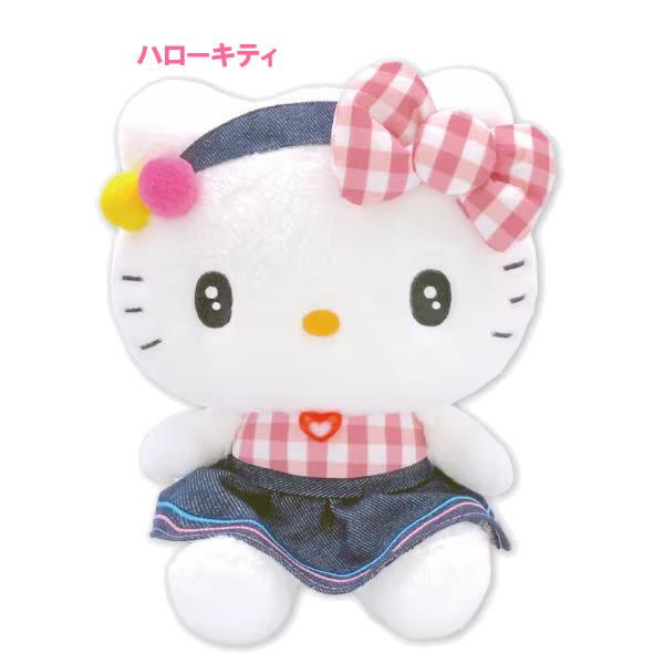 サンリオキャラクターズ ぬいぐるみ S ギンガムデニム ナカジマ