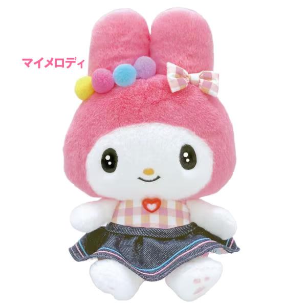 サンリオキャラクターズ ぬいぐるみ S ギンガムデニム ナカジマ