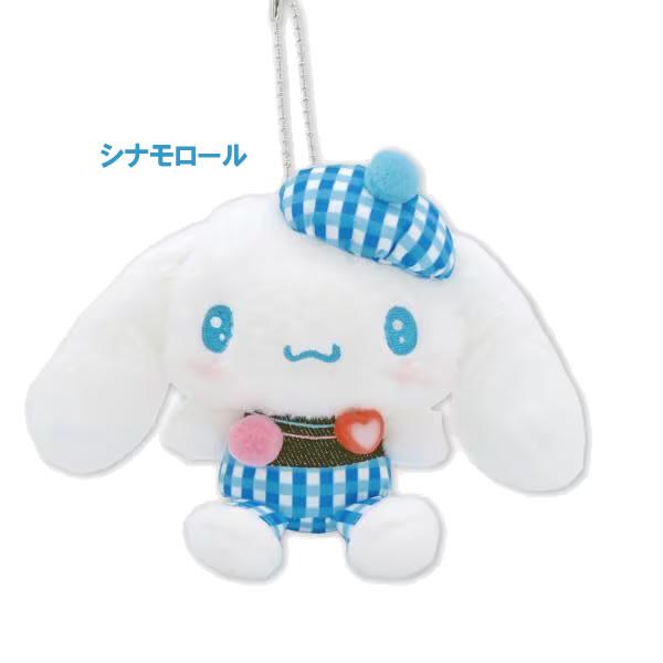 サンリオキャラクターズ ぶらさげぬいぐるみ ギンガムデニム ナカジマ