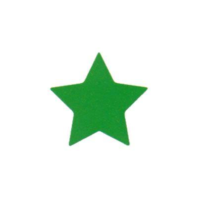 パリオシール　星シール(型抜タイプ)　【緑】　4750　オキナ　PS844　【メール便OK】｜penport
