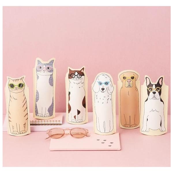 メガネケース 犬 猫 セトクラフト スリム 合皮 おしゃれ かわいい