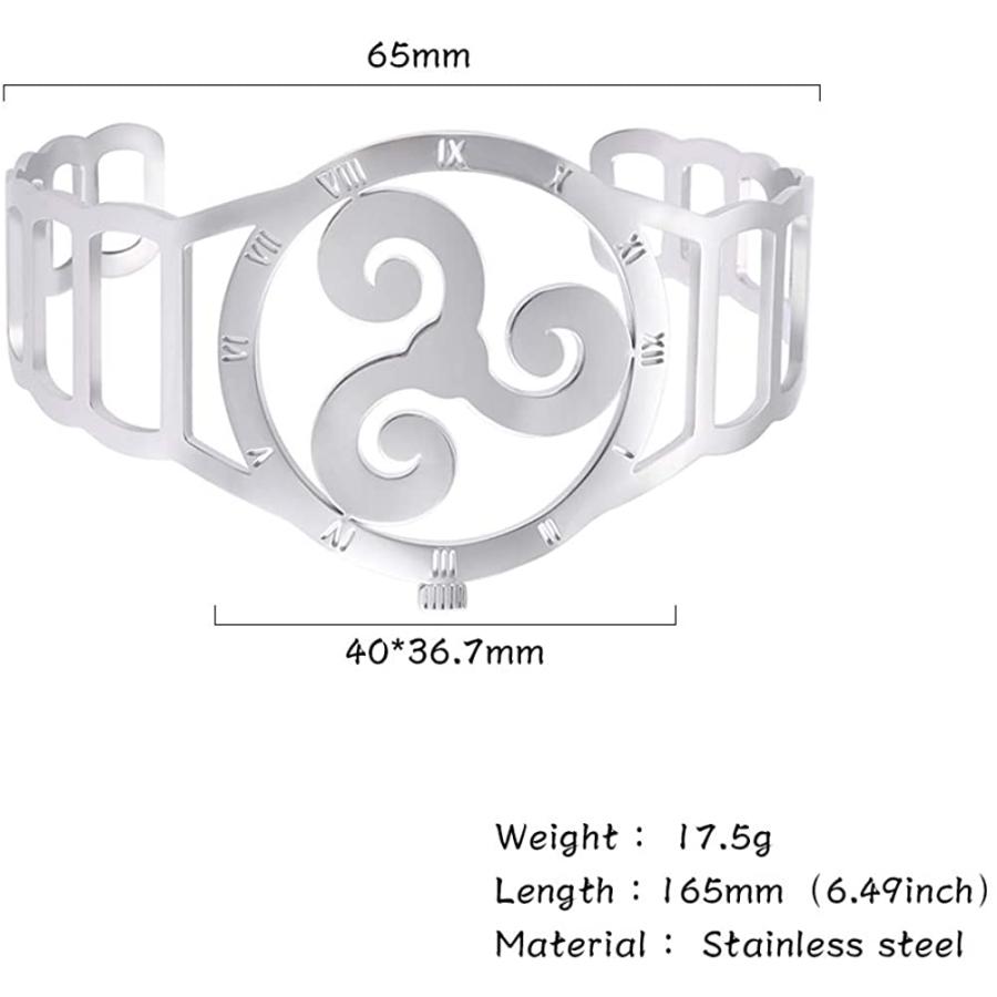 50 Off Vassago Stainless Steel Watch Shape Nordic Viking Triskele Symbol Brac 手数料安い Atlascarsltd Com