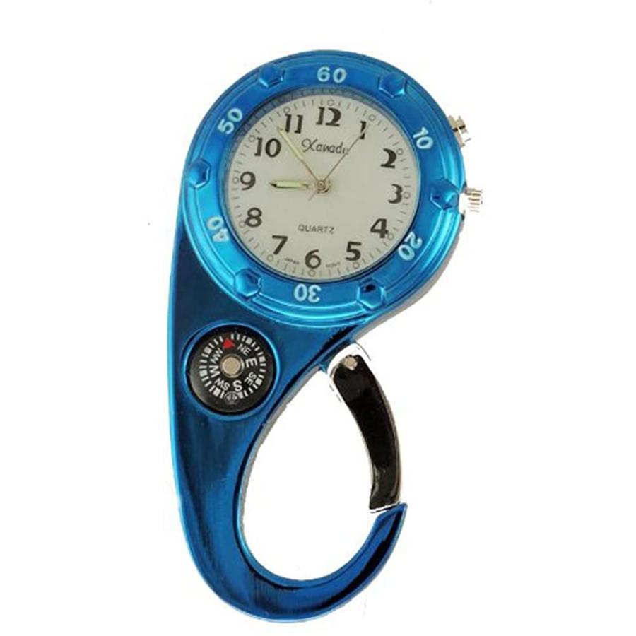 驚きの安さ Clip On Watch Bag Pocket Watch W Compass Back Light Blue 最適な材料 Secretoftheislands Com