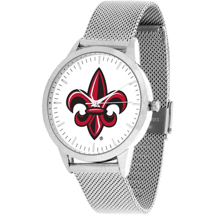 お1人様1点限り Louisiana Ragin Cajuns Mesh Statement Watch Silver Band まとめ買い歓迎 Newmatic Ae