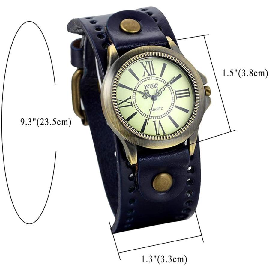 日本最級 オシャレ レトロ フレーム ダイヤル風 ユニセックス レディース メンズ 腕時計 アンティーク風 Jewelrywe 海外の輸入品ショップ 世界中の様々なアイテムをお得に購入 革 ブルー ギフト 子供の日 プレゼント 誕生日 合金 メンズアクセサリー