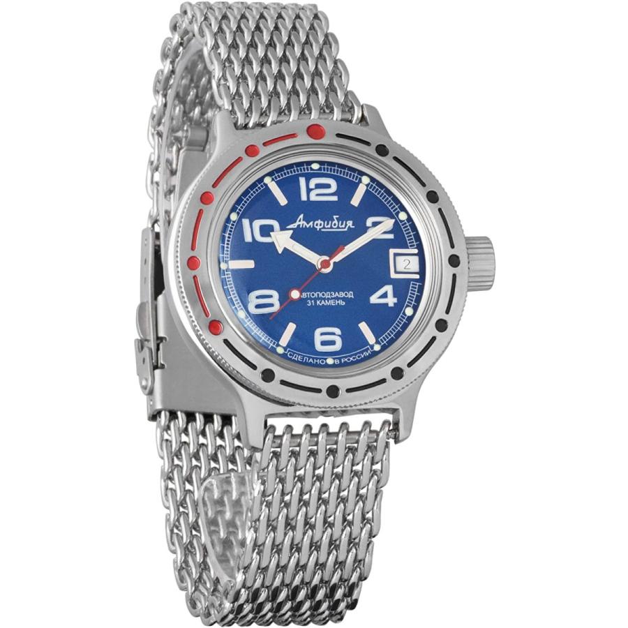 手数料安い 0 4432ブランド新しい自動ロシアメンズ腕時計メッシュブレスレットwr Amphibian Vostok 海外の輸入品ショップ 世界中の様々なアイテムをお得に購入 M 並行輸入品 Diver Amphibia メンズアクセサリー