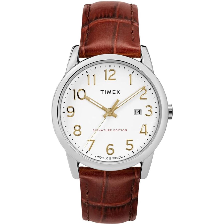 発売 日 Timex タイメックス メンズ イージーリーダー レザーストラップ 38mm 腕時計 ブラウン シルバートーン 並行輸入品 最短発送受付中 Www Superavila Com
