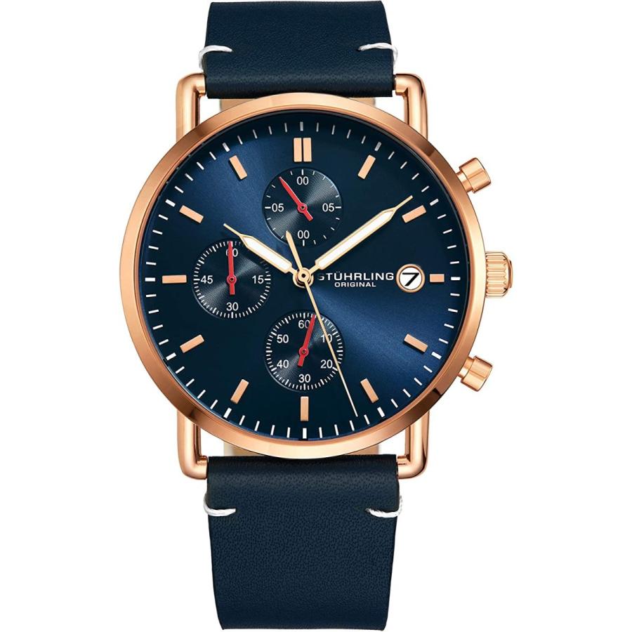 安心の国内正規品 Stuhrling オリジナルメンズ腕時計 レザーまたはブレスレット腕時計バンド シルバーダイヤル 日付 ミニマリストスタイル 38mmケース 3901メンズコレクション Bl 半ペア販売 Superavila Com