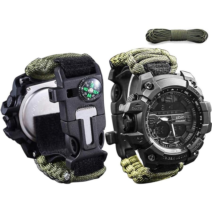 グランドセール 腕時計 サバイバルギアキット 夫 父親 メンズ Wejie 海外の輸入品ショップ 世界中の様々なアイテムをお得に購入 6イン1 サバ キャンプ クールなガジェットギフト クリスマス 地震補助器具 Sos サバイバルツール Edc 緊急 メンズアクセサリー