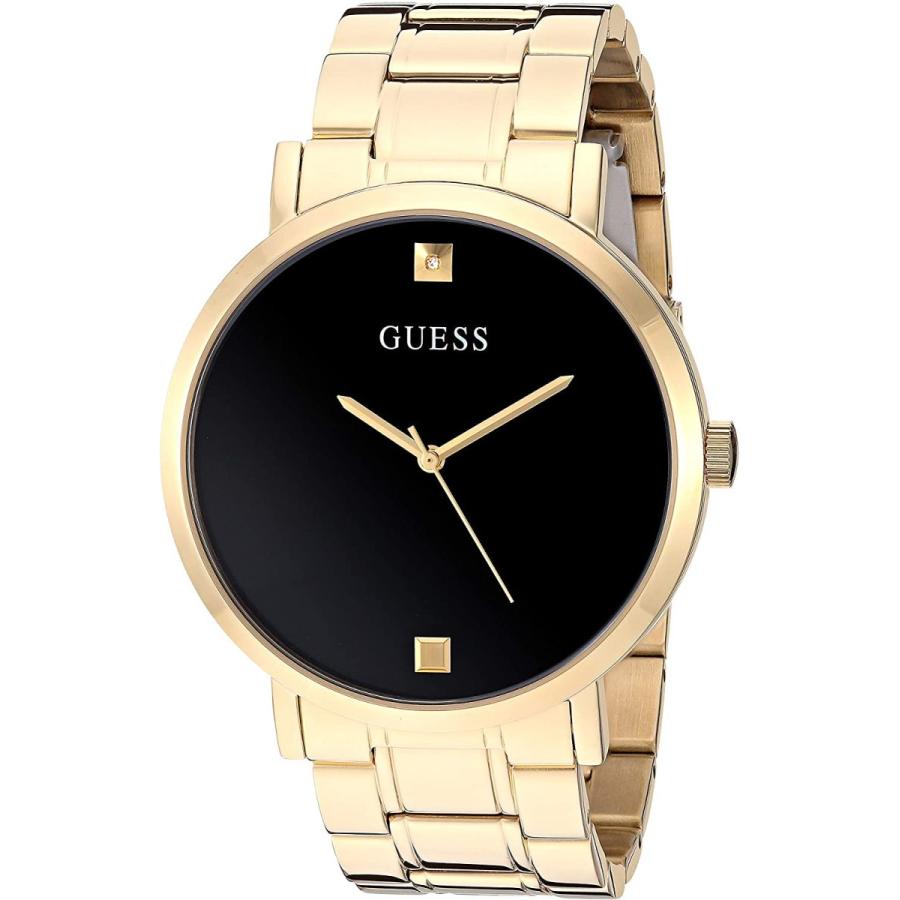 最も Guess 海外の輸入品ショップ 世界中の様々なアイテムをお得に購入 44mm 並行輸入品 ゴールド調 ブラック Size One ダイヤモンドダイヤルウォッチ メンズアクセサリー Www Rankinengineering Com