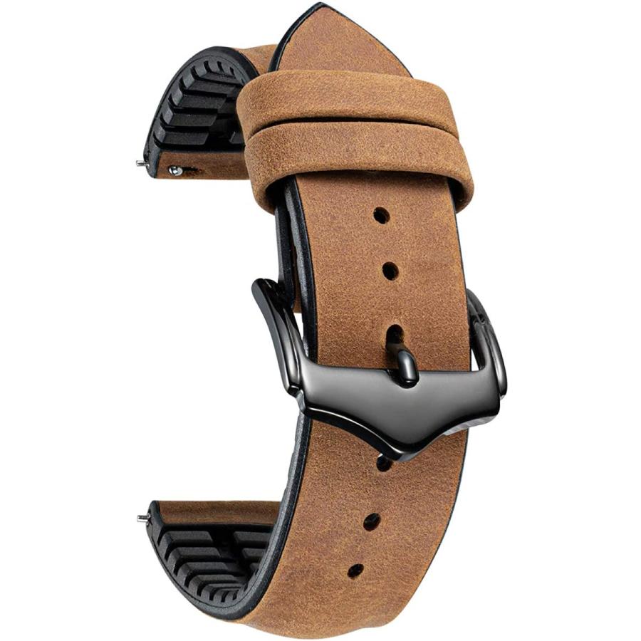 限定品 Binlun 交換用腕時計ベルト 防水 柔軟 レザー シリコン ハイブリッド 腕時計バンド ユニセックス 10色 3サイズ 18 22mm ピンバックルと調整ツール付き 22m 割引制度 Paynow Universalpapershredding Com