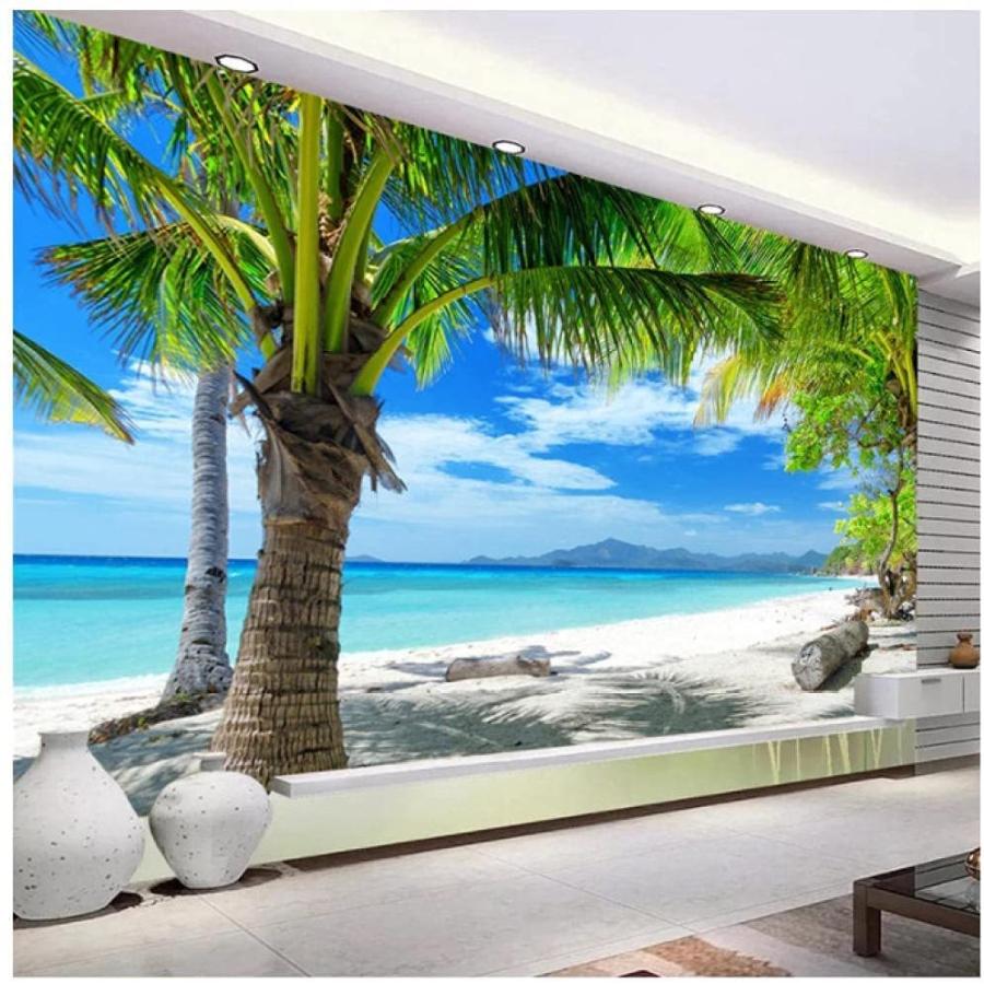 正規品3年保証 カスタム写真壁画壁紙3dシービーチココナッツツリー海景壁画モダンなリビングルームソファテレビ背景壁紙 0x140cm 79x55in 並行輸入品 送料無料お買い得 Www Jerad Org