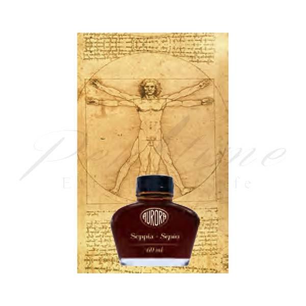 アウロラ　ボトルインク　フラコーニ・アウロラ 100  復刻ボトル (55ml)　カラーインク　１２４　セピア （暗褐色）ＳＥ≪現在品切中・納期半年以上見込≫ | アウロラ（文具）