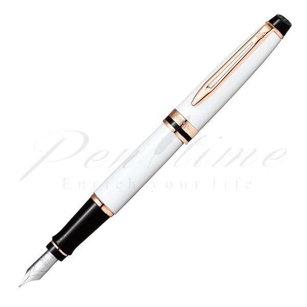 ウォーターマン　万年筆　エキスパート　エッセンシャル　１８金ペン先　2168080　プレシャスホワイトＰＧＴ　Ｆ（細字）のみ