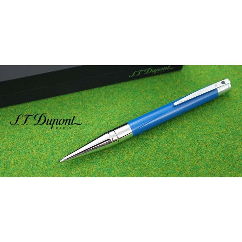 デュポン ボールペン Ｄイニシャル ２６５２１６ ブルー＆クローム
