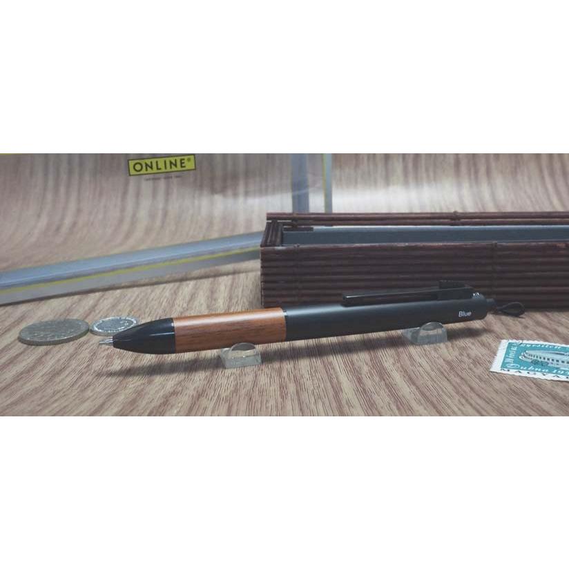 オンライン　マルチペン（ボールペン黒・赤・青・シャープ０．7ｍｍ）ネイチャー　３１３１５　ローズウッド 名入れ有料 |  | 01