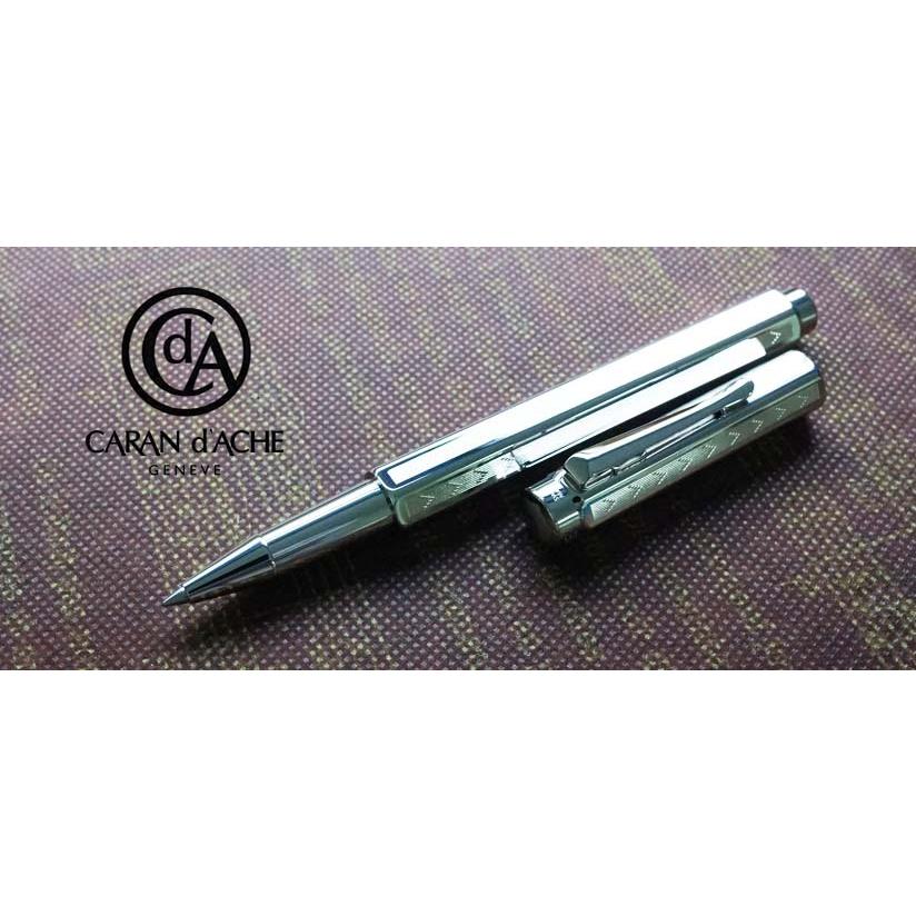 大幅値下げ‼️CARAN D’ACHE エクリドール シェブロン 金張りボールペン カランダッシュ（CARAN d'ACHE） ボールペンEcridor Chevron Gold