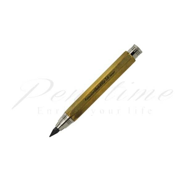 ネコポス送料無料　カヴェコ　ペンシル（５．６ｍｍ）　スケッチアップ　クラッチペンシル　ＣＬ５６　ブラスRAW  ＢＲ 名入れ有料 | Kaweco