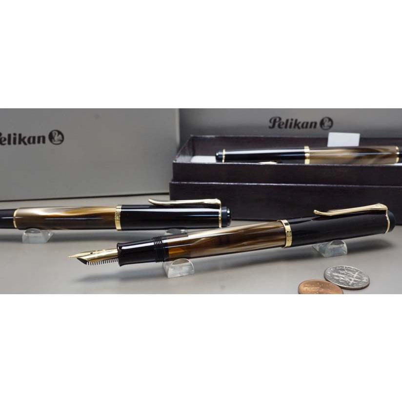 ≪在庫あり 名入れ特急便(名入れ無しなら即日発送可)≫ペリカン　万年筆　クラシック　Ｍ２００　マーブルブラウン 名入れ有料 | Pelikan（筆記具） | 01