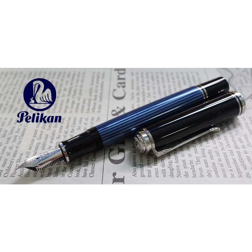 Pelikan M805 万年筆 青 Pelikan M805 Fountain Pen – Blue Stripe – The Nibsmith