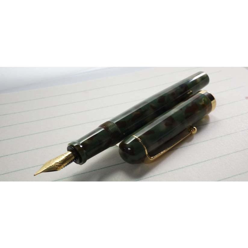 大西製作所 万年筆 アセテート 抹茶小豆 MA012 太軸（ペリカン型