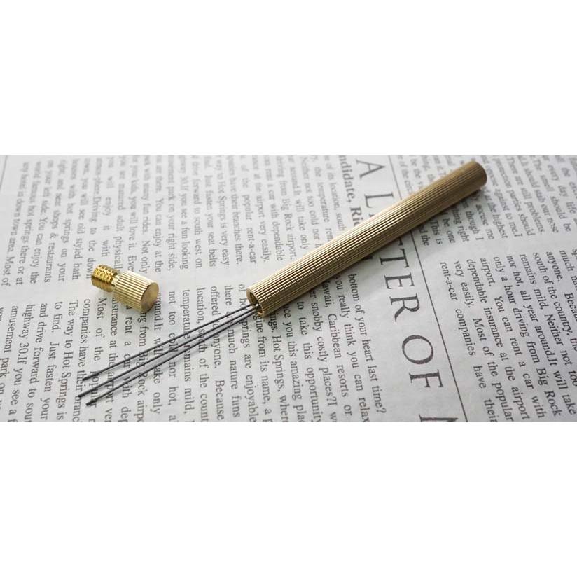 ≪即日発送可能≫ネコポス送料無料　ミントガレージ　シャープ芯ケース　MPLCylinder Brass　MPL-BR-STR　Streight 名入れ不可 |  | 01