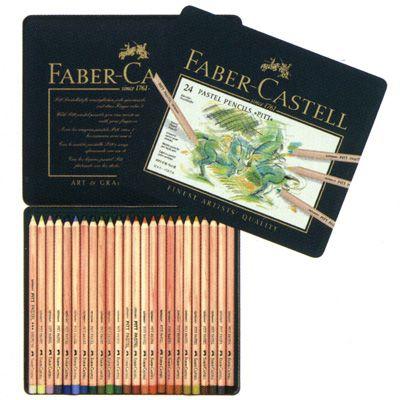 ファーバーカステル 色鉛筆 ピットパステル鉛筆 24色 缶入 112124